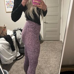 Lululemon Athletica Lavender Patterned Leggings